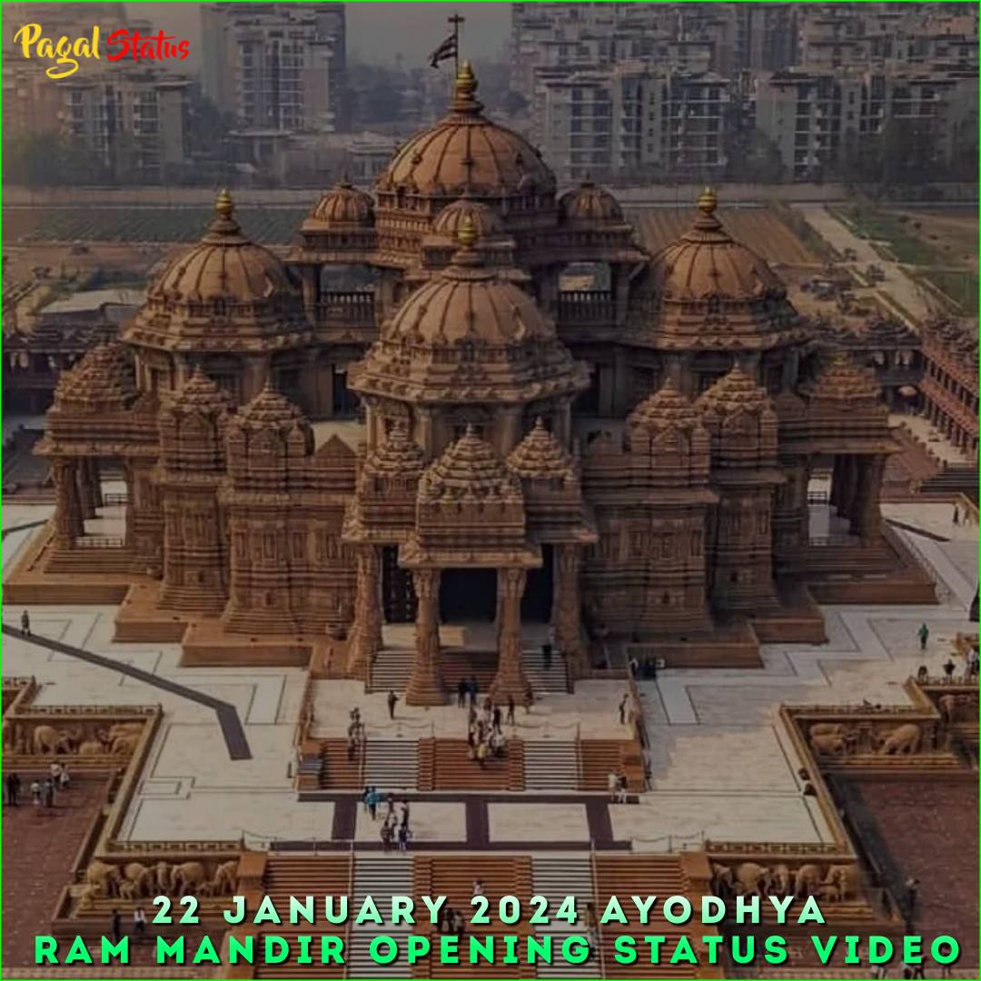 22 January 2024 Ayodhya Ram Mandir Opening Status Video