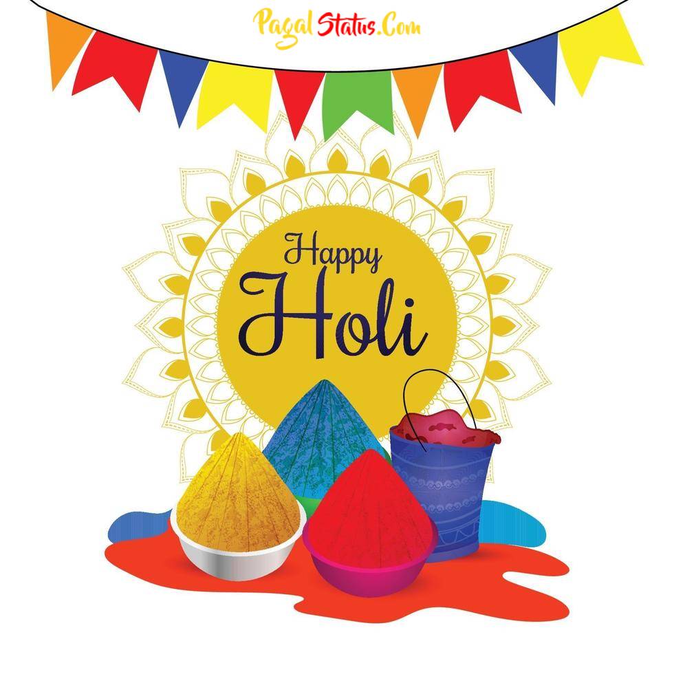 Happy Holi 2021 HD Images With Two Lines Quotes